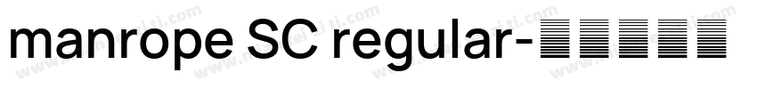 manrope SC regular字体转换